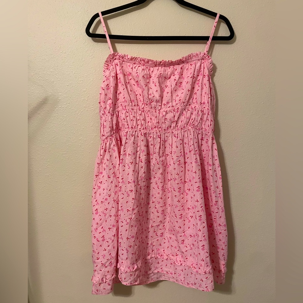 Free People Pink Floral Mini Dress